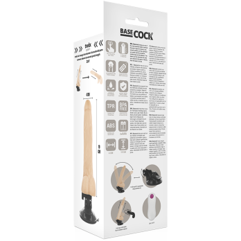 Basecock™ - Realistic Vibrator Remote Control Flesh 19 Cm